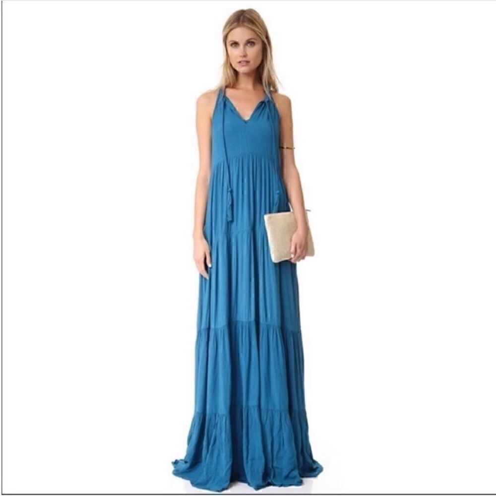 Ella Moss Miko Tiered Fringe Tassel Maxi Dress